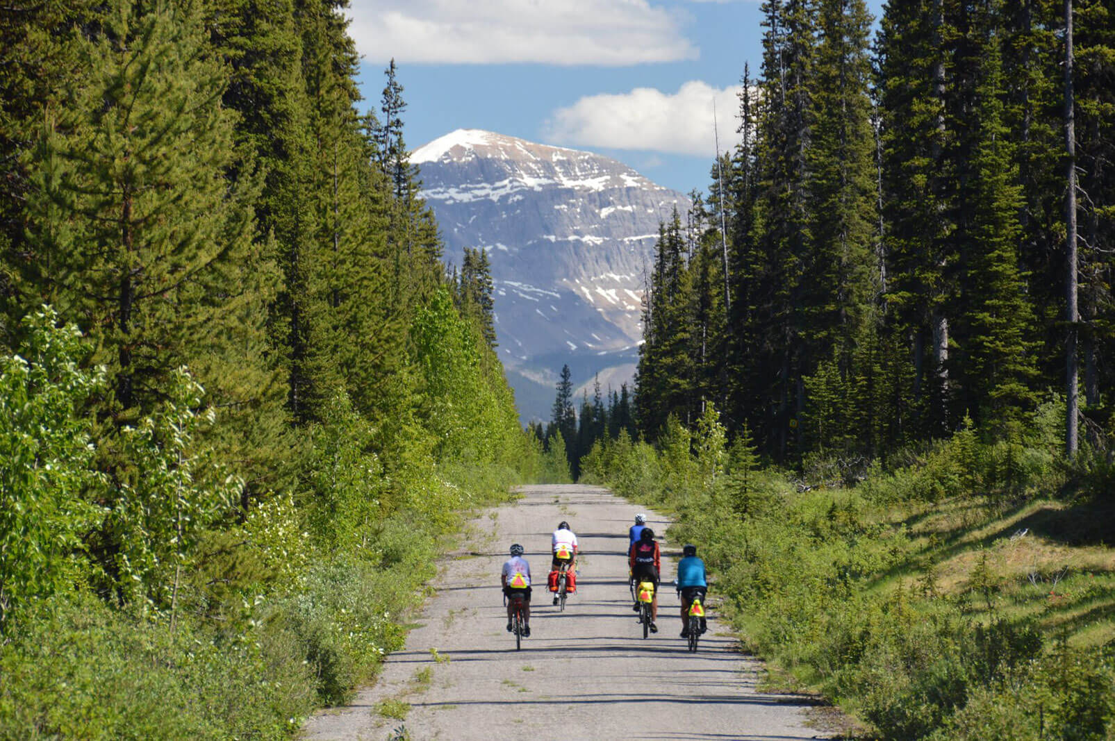 Cycling across Canada, riding to Banff Alberta